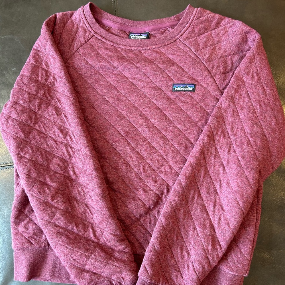 Patagonia Organic Cotton Quilt Crew pullover sweater women’s sz small
